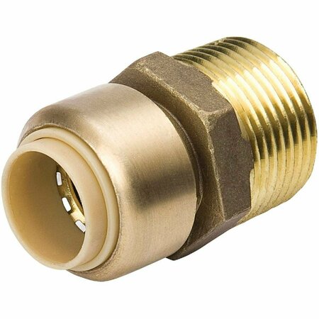 PROLINE 1/2 In. x 3/4 In. MPT Brass Push Fit Adapter 6630-134